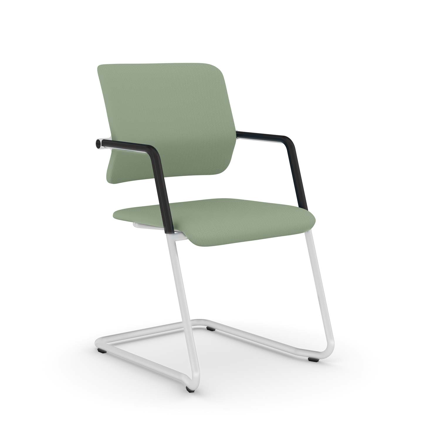 Drumback Freischwinger Besucherstuhl telegrau